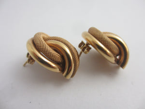 9k Gold Stud Earrings Vintage c1980