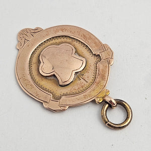 9k Gold Watch Fob Pendant 'Home Counties Dance Band Contest 1932' Vintage Art Deco