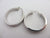 Sleeper Hoop Earrings 9k White Gold Vintage c1980