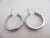 Sleeper Hoop Earrings 9k White Gold Vintage c1980