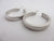 Sleeper Hoop Earrings 9k White Gold Vintage c1980