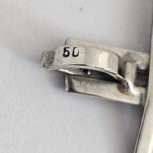 9k White Gold Cross Pendant Vintage c1970