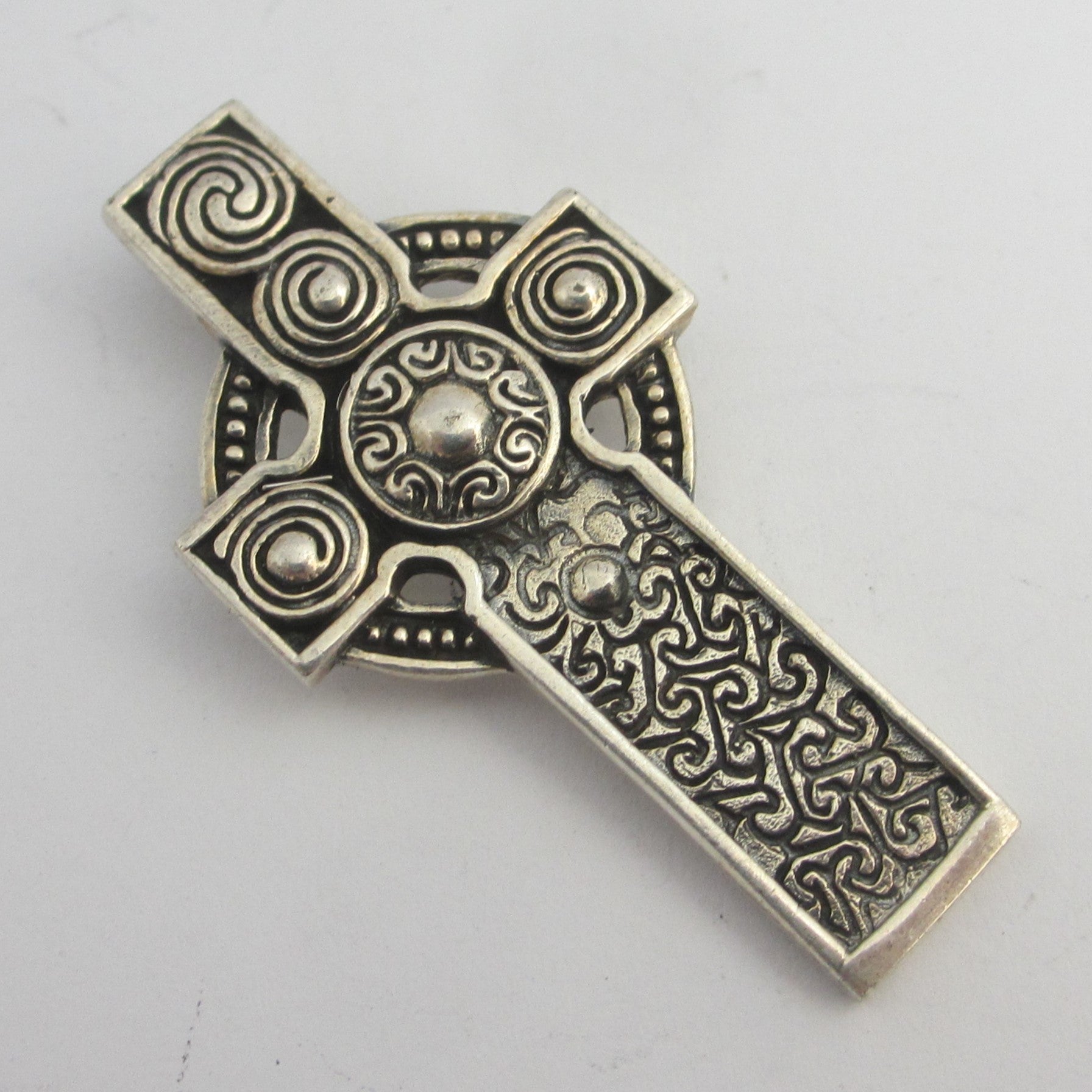 Sterling Silver Celtic Cross Pendant Vintage