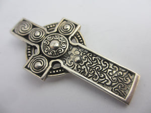 Sterling Silver Celtic Cross Pendant Vintage