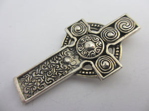 Sterling Silver Celtic Cross Pendant Vintage