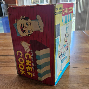 Chef Cook Battery Operated Vintage Toy c1950 in Original Box