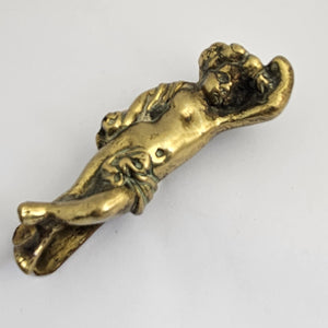 Cherub Brass Door Knocker Vintage Art Deco