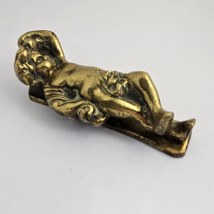 Cherub Brass Door Knocker Vintage Art Deco