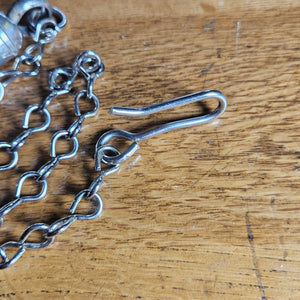 'The City Police or Fire Whistle' with Police Chain in Chromed Brass Vintage Art Deco