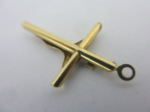 Confirmation Corpus Christi 9k Gold Cross Pendant Vintage