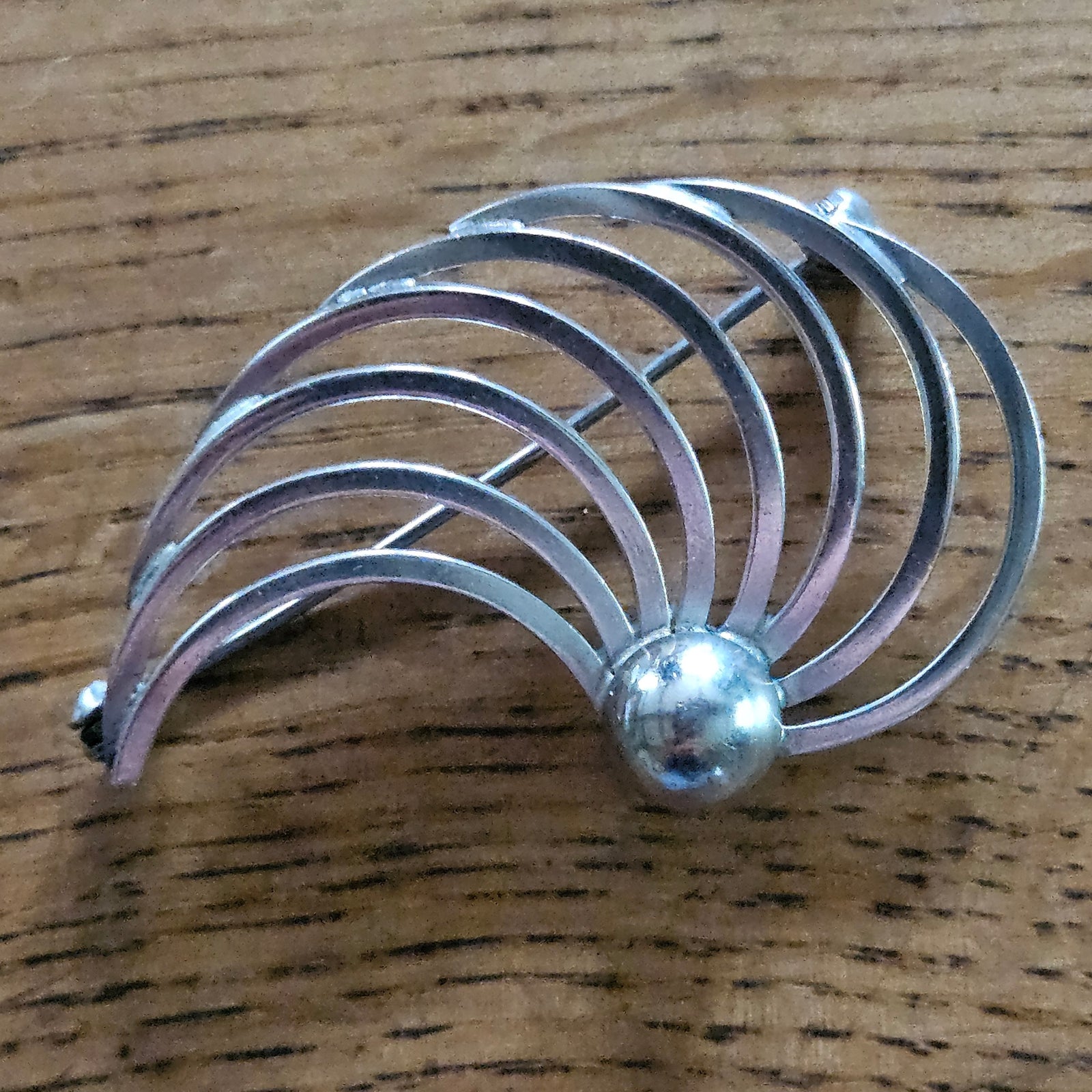 Danish Sterling Silver Brooch or Pin by B.M. Vintage c1950