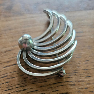 Danish Sterling Silver Brooch or Pin by B.M. Vintage c1950