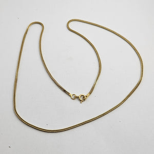 Egyptian 18k Gold Chain Necklace Vintage 46.4cm  / 18.23"