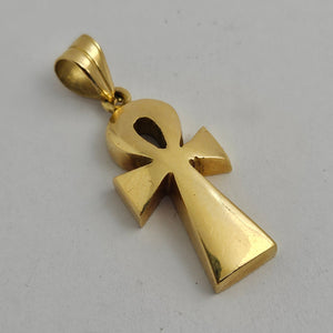 Egyptian Ankh Cross Pendant in 18k Gold Vintage
