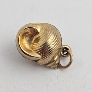 Sea Shell 9k Gold English Charm or Pendant Vintage 1970