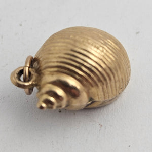 Sea Shell 9k Gold English Charm or Pendant Vintage 1970