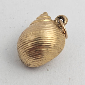 Sea Shell 9k Gold English Charm or Pendant Vintage 1970