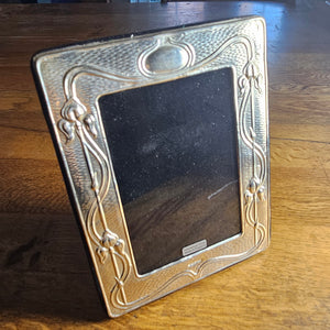 English Sterling Silver Art Nouveau Style Photo or Picture Frame Vintage