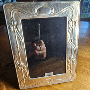 English Sterling Silver Art Nouveau Style Photo or Picture Frame Vintage