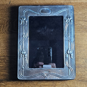 English Sterling Silver Art Nouveau Style Photo or Picture Frame Vintage