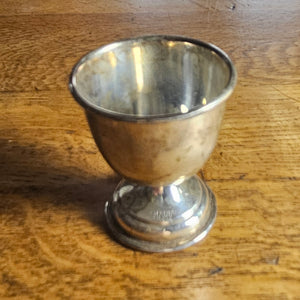 English Hallmark Sterling Silver Egg Cup by W I Broadway & Co Vintage 1953