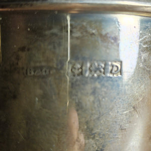 English Hallmark Sterling Silver Egg Cup by W I Broadway & Co Vintage 1953