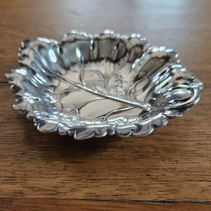 English Sterling Silver Leaf Dish Pin Tray by Mappin & Webb Ltd Vintage