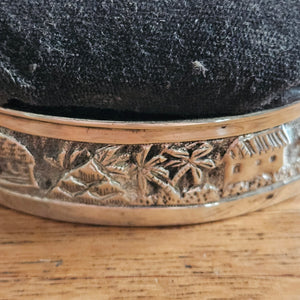English Sterling Silver Sewing Pin Cushion by J. Boseck & Co Vintage 1924 Art Deco