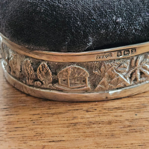 English Sterling Silver Sewing Pin Cushion by J. Boseck & Co Vintage 1924 Art Deco