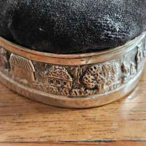 English Sterling Silver Sewing Pin Cushion by J. Boseck & Co Vintage 1924 Art Deco