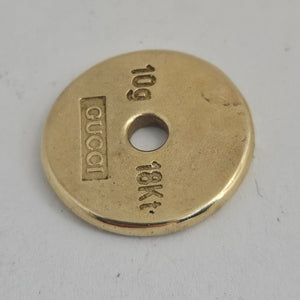 Gucci 18k Gold Disc Pendant Vintage c1980
