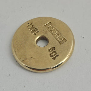 Gucci 18k Gold Disc Pendant Vintage c1980
