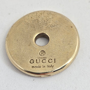 Gucci 18k Gold Disc Pendant Vintage c1980