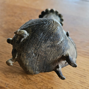 Indian Dhakra Brass Candlestick Vintage