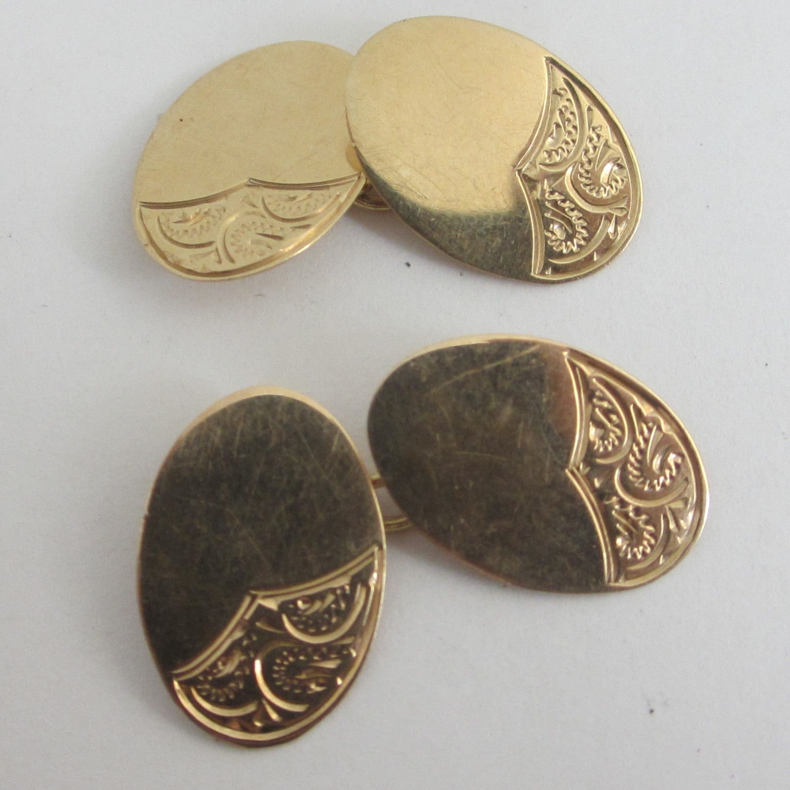 Irish Dublin 9k Gold Cufflinks Vintage 1984