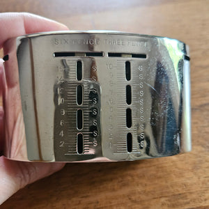 Chrome Metal Lloyds Bank Coin Safe Boxed Vintage Art Deco c1930