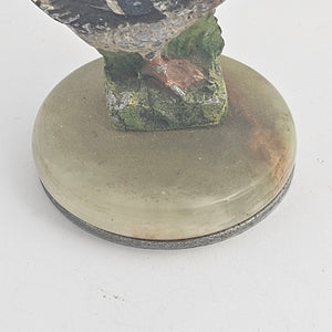Austrian Cold Painted Bronze Mallard Duck Bird Menu Holder Vintage Art Deco