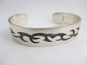 Mexican Sterling Silver Adjustable Bangle Bracelet Vintage