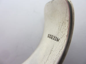 Mexican Sterling Silver Adjustable Bangle Bracelet Vintage