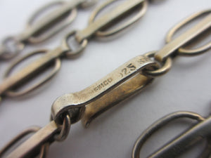 Chain Necklace in Mexican Sterling Silver 71.5cm / 28.1" Maker JLCS Vintage c1970