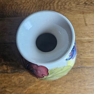 Hibiscus Moorcroft Pottery Vase Vintage c1970