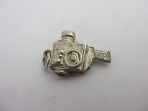 Nuvo Sterling Silver Charm or Pendant Movie Camera with a Stanhope Vintage c1960