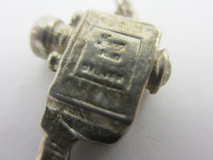 Nuvo Sterling Silver Charm or Pendant Movie Camera with a Stanhope Vintage c1960