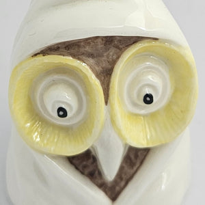 Royal Worcester Fine Bone China Owl Figure Candle Snuffer Vintage 1976