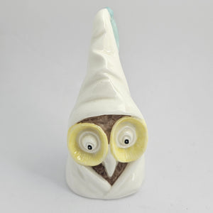 Royal Worcester Fine Bone China Owl Figure Candle Snuffer Vintage 1976