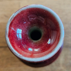 Chinese Sang de Boeuf Pottery Vase Vintage c1920