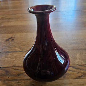 Chinese Sang de Boeuf Pottery Vase Vintage c1920