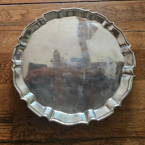 Scottish Sterling Silver Salver Dish by Davidson, Henderson &amp; Sorley Vintage Art Deco