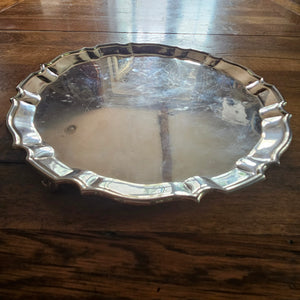Scottish Sterling Silver Salver Dish by Davidson, Henderson &amp; Sorley Vintage Art Deco