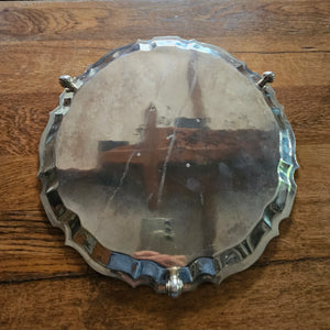 Scottish Sterling Silver Salver Dish by Davidson, Henderson &amp; Sorley Vintage Art Deco